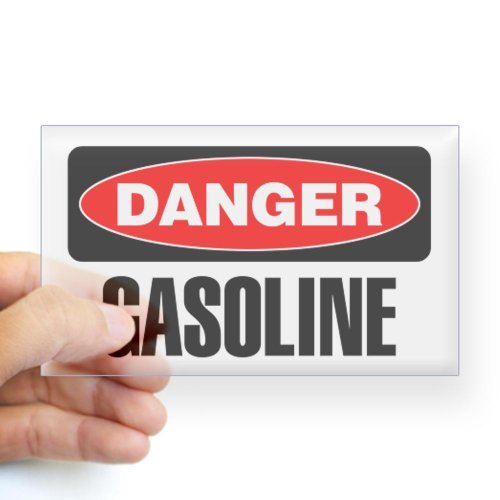 Clear - Danger: Gasoline Sticker