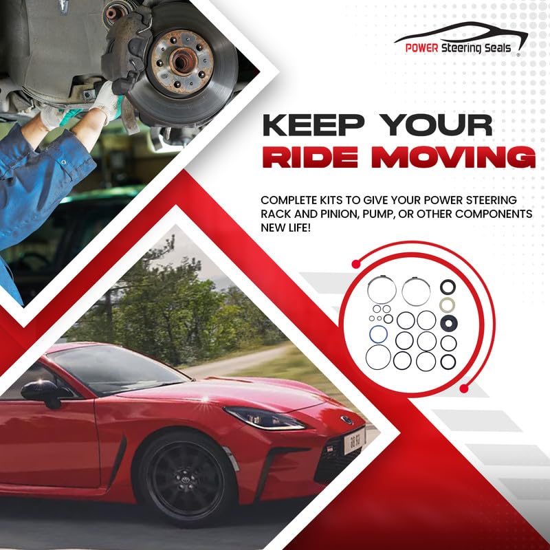 Ford Mustang (1977-1985) Power Steering Rack and Pinion Seal Kit - Precision Fit Replacement Part for Leak Prevention & Steering System Rebuild | Perfect for DIY Car Repair & Classic Mustang Restoration