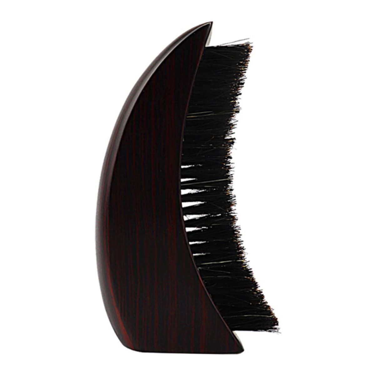 Premium Mustache & Beard Grooming Brush for Men - FRCOLOR Vintage Brown Boar Bristle Comb for Styling, Straightening & Salon Care | Perfect for Daily Grooming, Travel & Professional Use