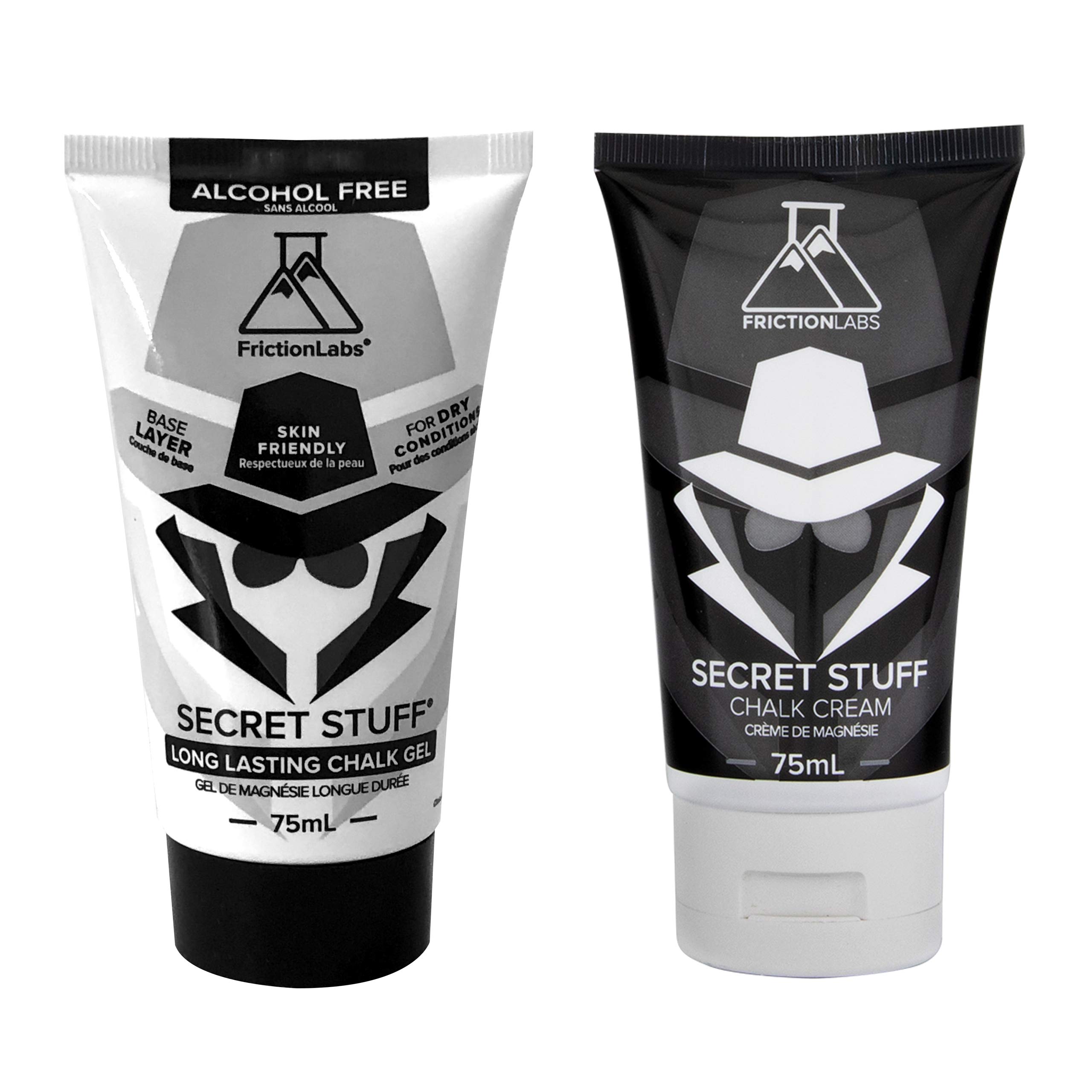 Friction Labs Secret Stuff 2-in-1 Chalk Bundle - Premium Liquid Chalk for Gymnastics, Rock Climbing & Weightlifting - Enhanced Grip for Humid & Dry Conditions - Perfect for Gym, Outdoor Sports & Training Sessions