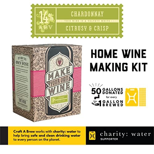 Craft A Brew Home Chardonnay Making Kit - Complete Wine Brewing Supplies for Beginners | Perfect for Home Winemaking & Gifts
