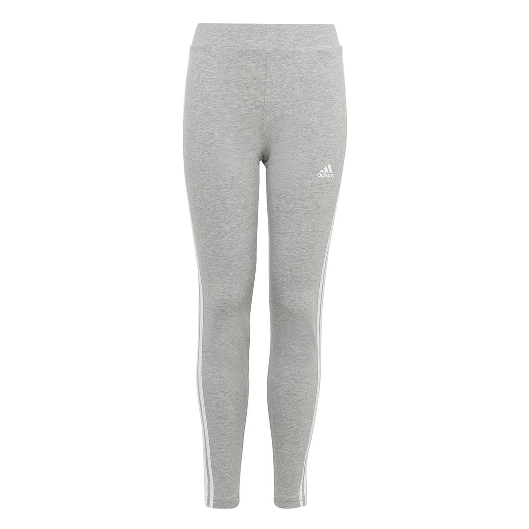 Adidas Girls' (Junior) Essentials 3-Stripes Cotton Tights - IC3624 - Comfortable Athletic Leggings for Running, Yoga & Casual Wear