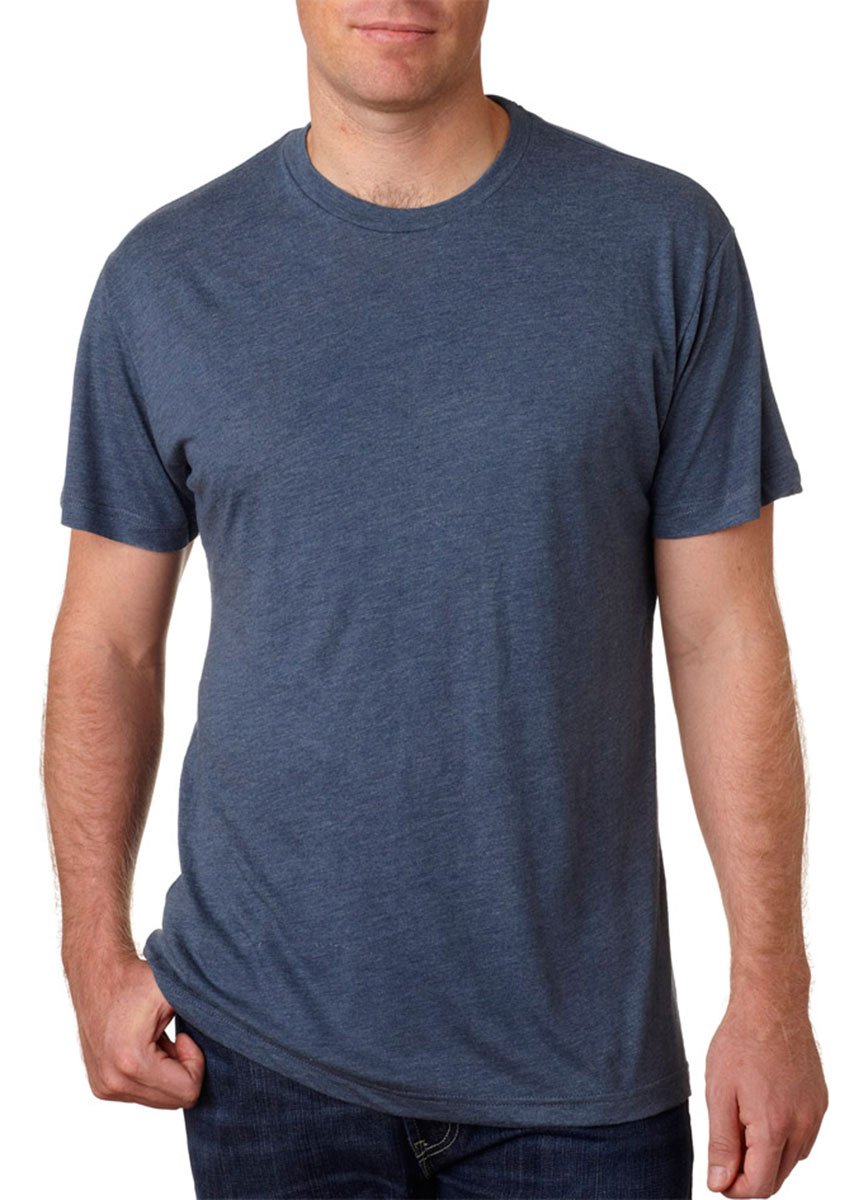 Premium Men's Tri-Blend Satin Label T-Shirt - Soft Comfort Fit Crewneck Tee for Casual Wear, Gym & Everyday Use