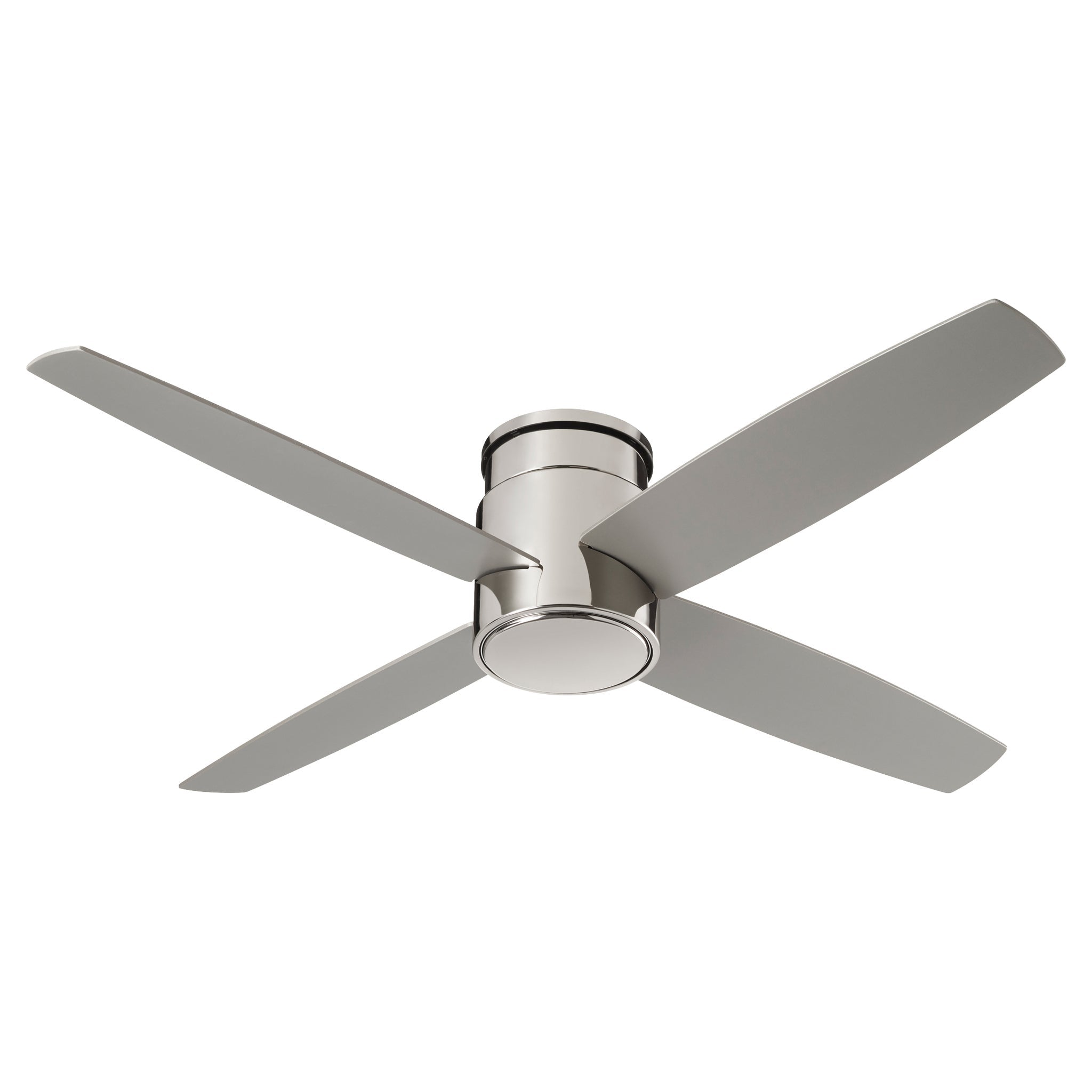 52 Inch Low Profile Ceiling Fan with Remote - Oxygen 3 102 20 OSLO HUGGER in Polished Nickel - Perfect for Bedroom, Living Room & Indoor Spaces