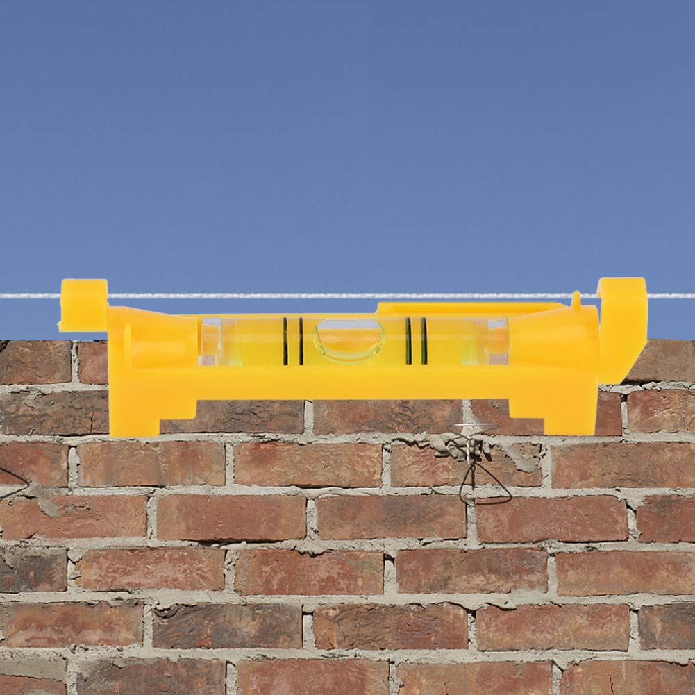 5pcs Rope Bubble Hanging Line with Leveler - Builders Line String & Pins for Bricklaying, Masonry, Construction - Perfect for DIY Projects, Wall Alignment, Tile Installation