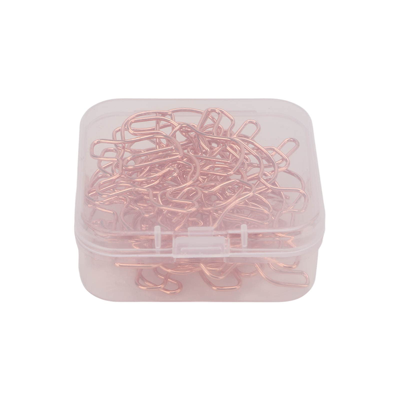 40 Pcs Elephant Shaped Paper Clips - Cute Rose Gold Animal Paperclips for Office, School, Organizing Documents | Bulk Metal Bookmarks with Clear Storage Box - Perfect for Gifts, Scrapbooking & Planner Accessories