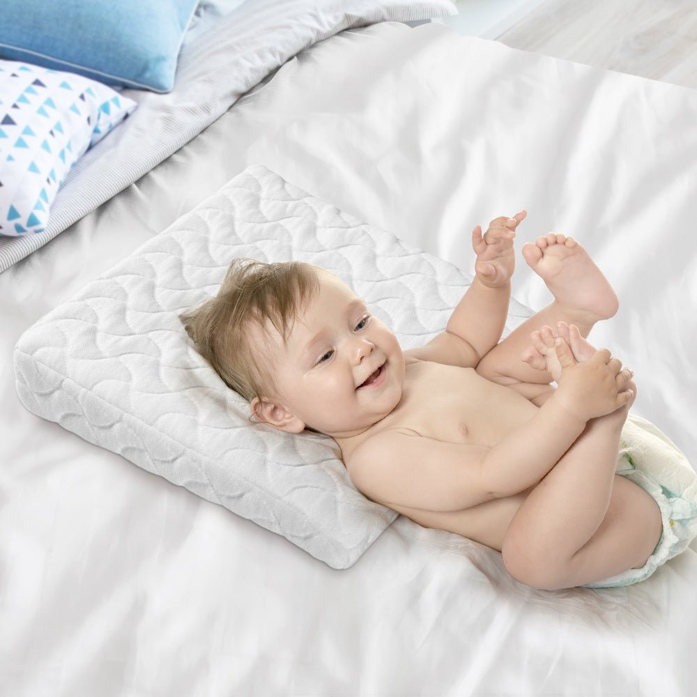 **Giselle Memory Foam Wedge Pillow for Baby - Neck & Back Support Cushion - Perfect for Sleeping, Nursing, and Reclining**