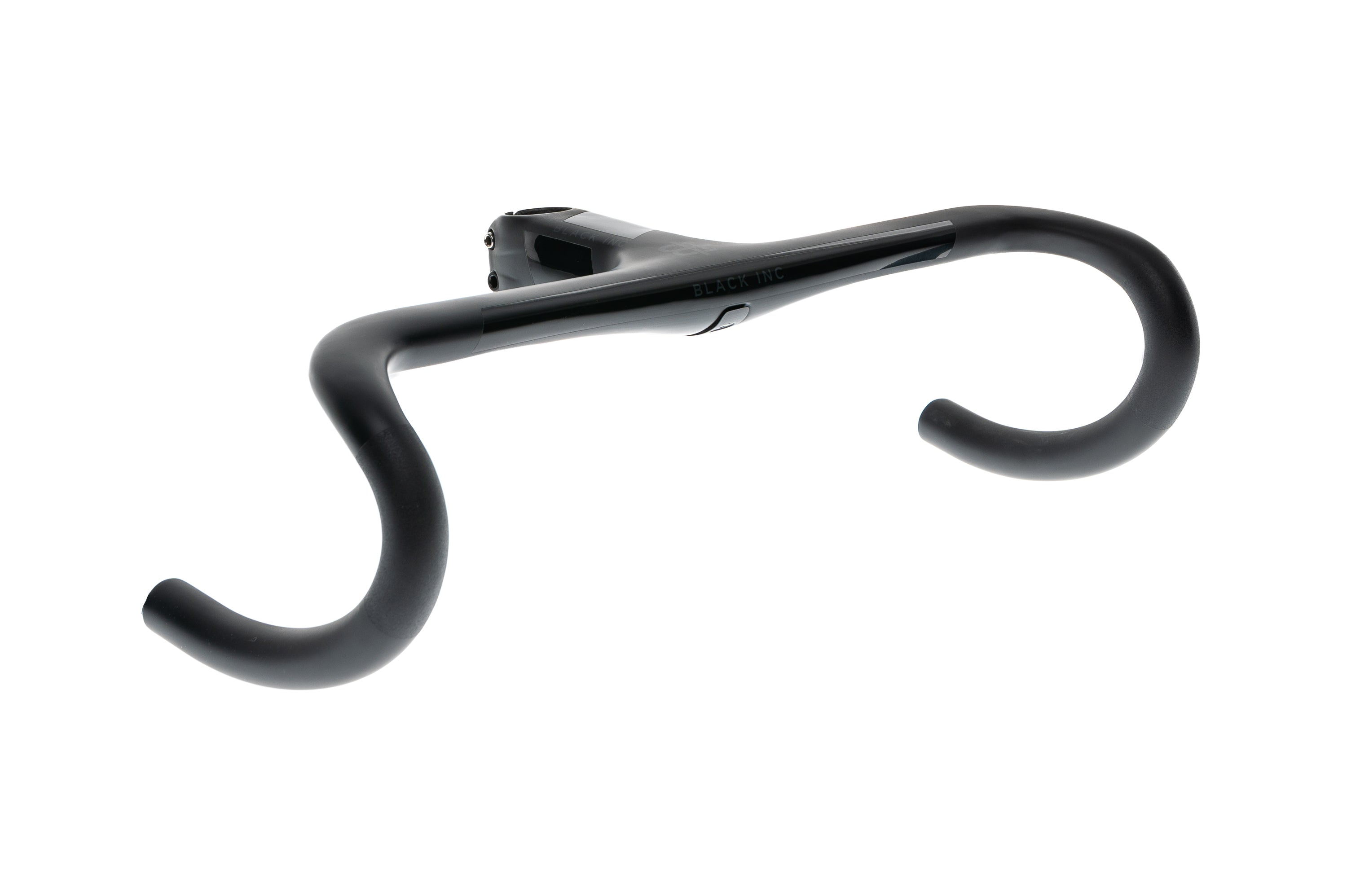 Black Inc. Integrated Barstem Handlebar - 42cm x 110mm Carbon Black - Lightweight Aero Road Bike Handlebar for Cycling & Racing