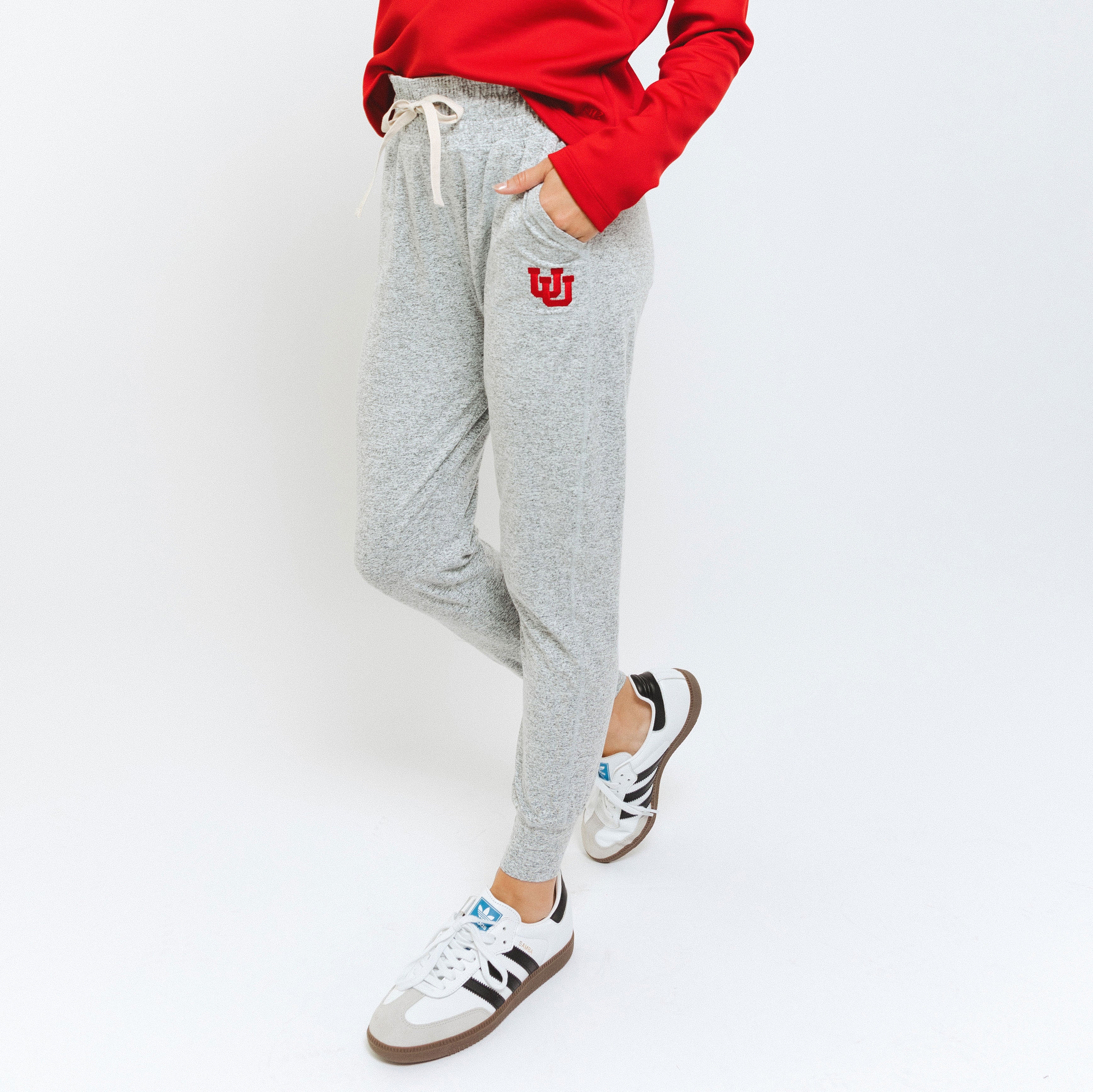 Utah Travel Joggers for Men & Women - Comfortable Heather Grey Sweatpants for Hiking, Camping & Outdoor Adventures