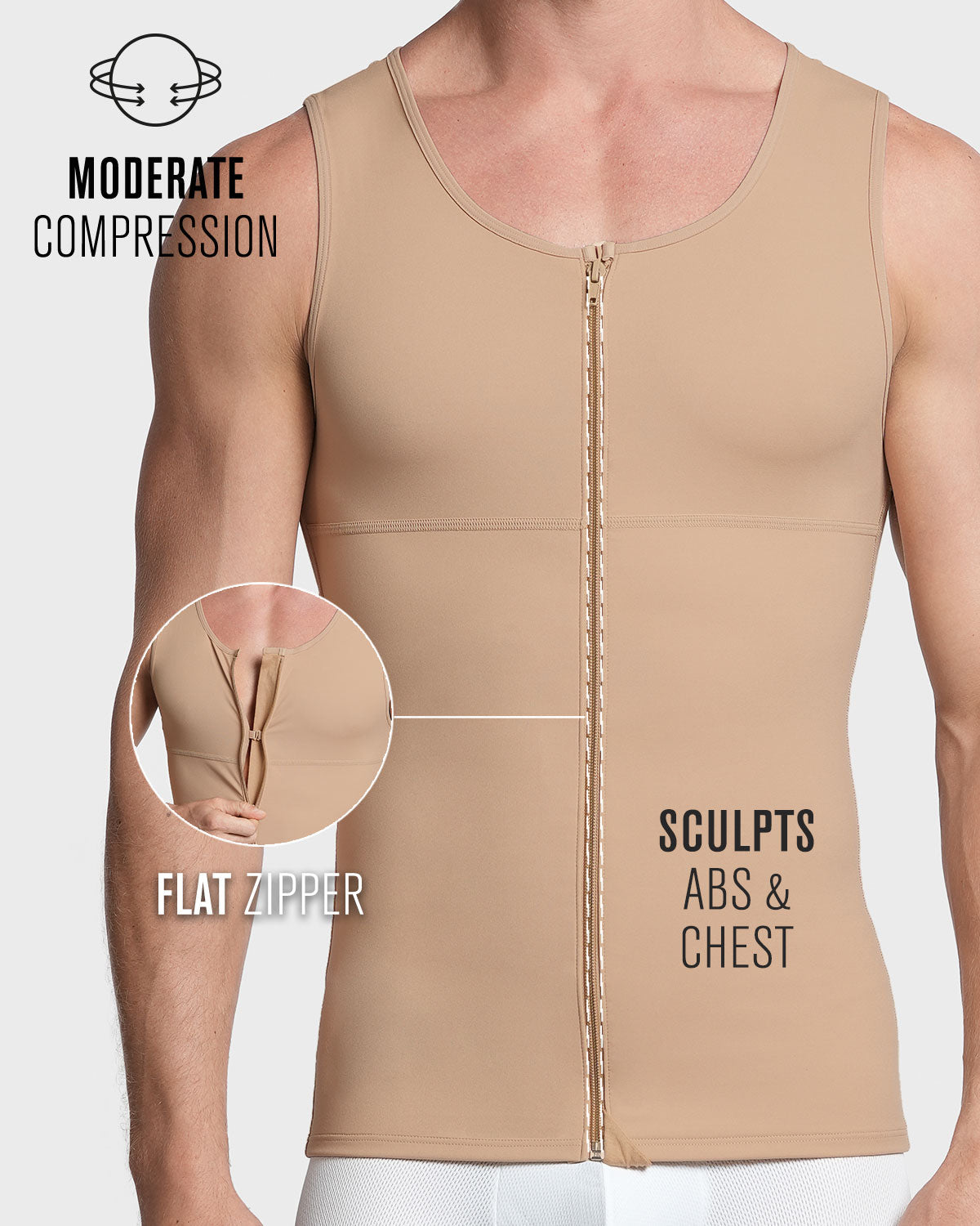 Post Surgical Compression Vest for Women & Men - Double Layered Abdominal Binder with Back Support - Breathable Postpartum & Tummy Tuck Recovery Garment - Ideal for Post Surgery, Liposuction & C-Section Recovery