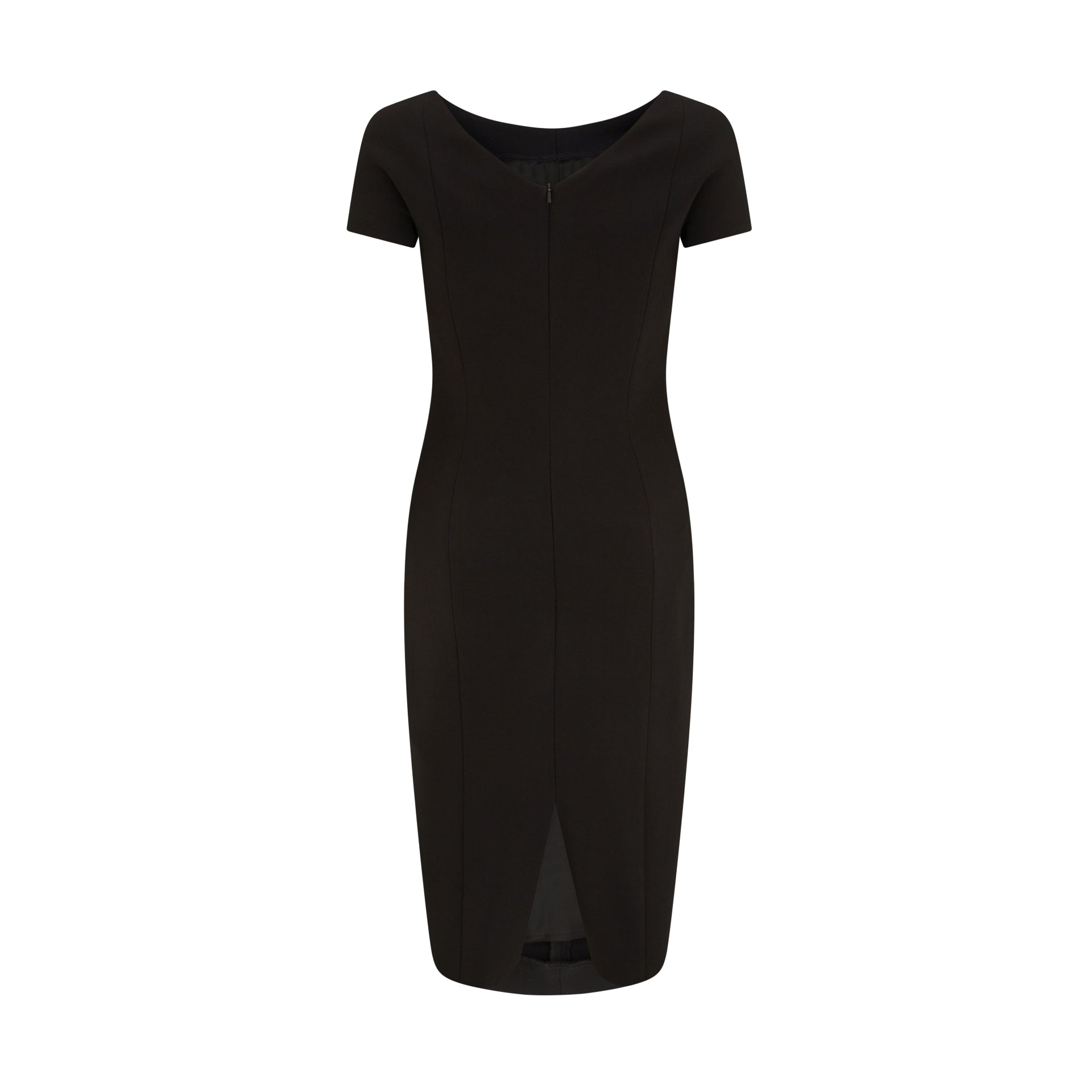 Elegant Black Tailored Dress for Women - Perfect for Office, Cocktail Parties & Evening Events
