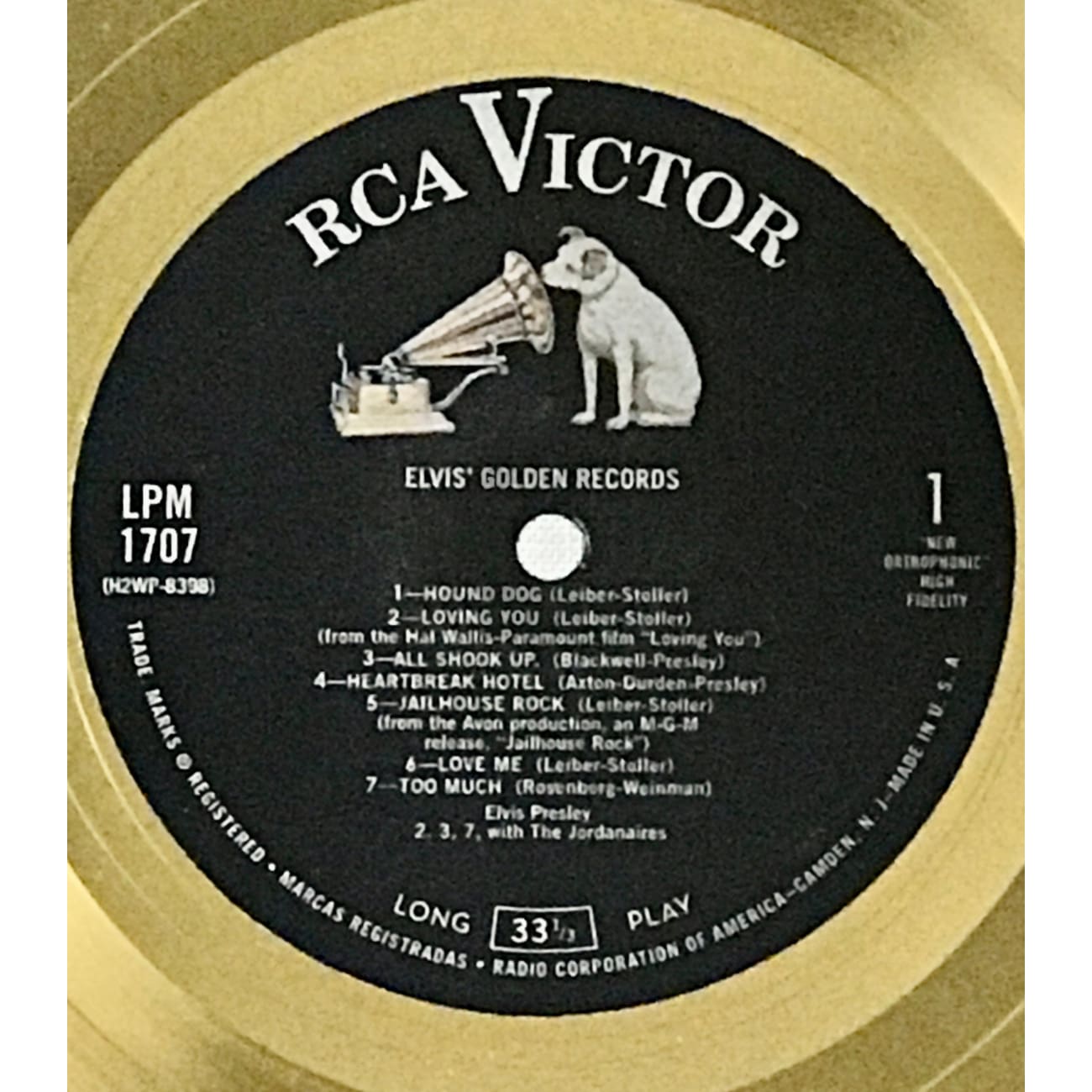 Elvis Presley Golden Records RIAA Gold Album Award - Rare Collectible for Music Fans & Memorabilia Collectors - Perfect for Display in Home, Office, or Music Studio