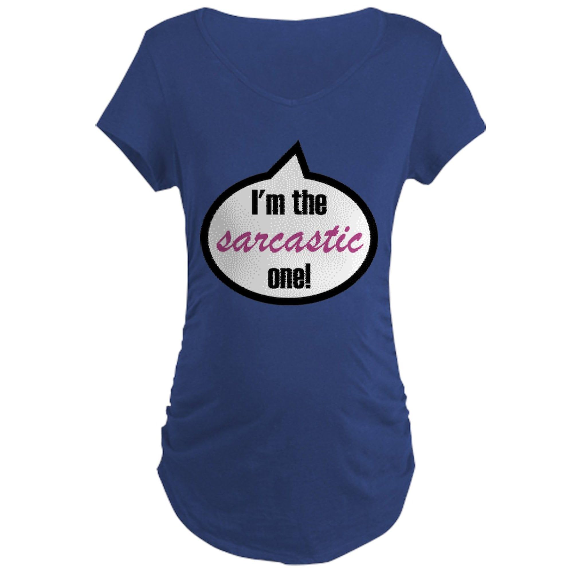 Sarcastic Maternity T-Shirt for Women - Funny Pregnancy Tee with Ruched Sides | Perfect for Baby Showers & Gender Reveals
