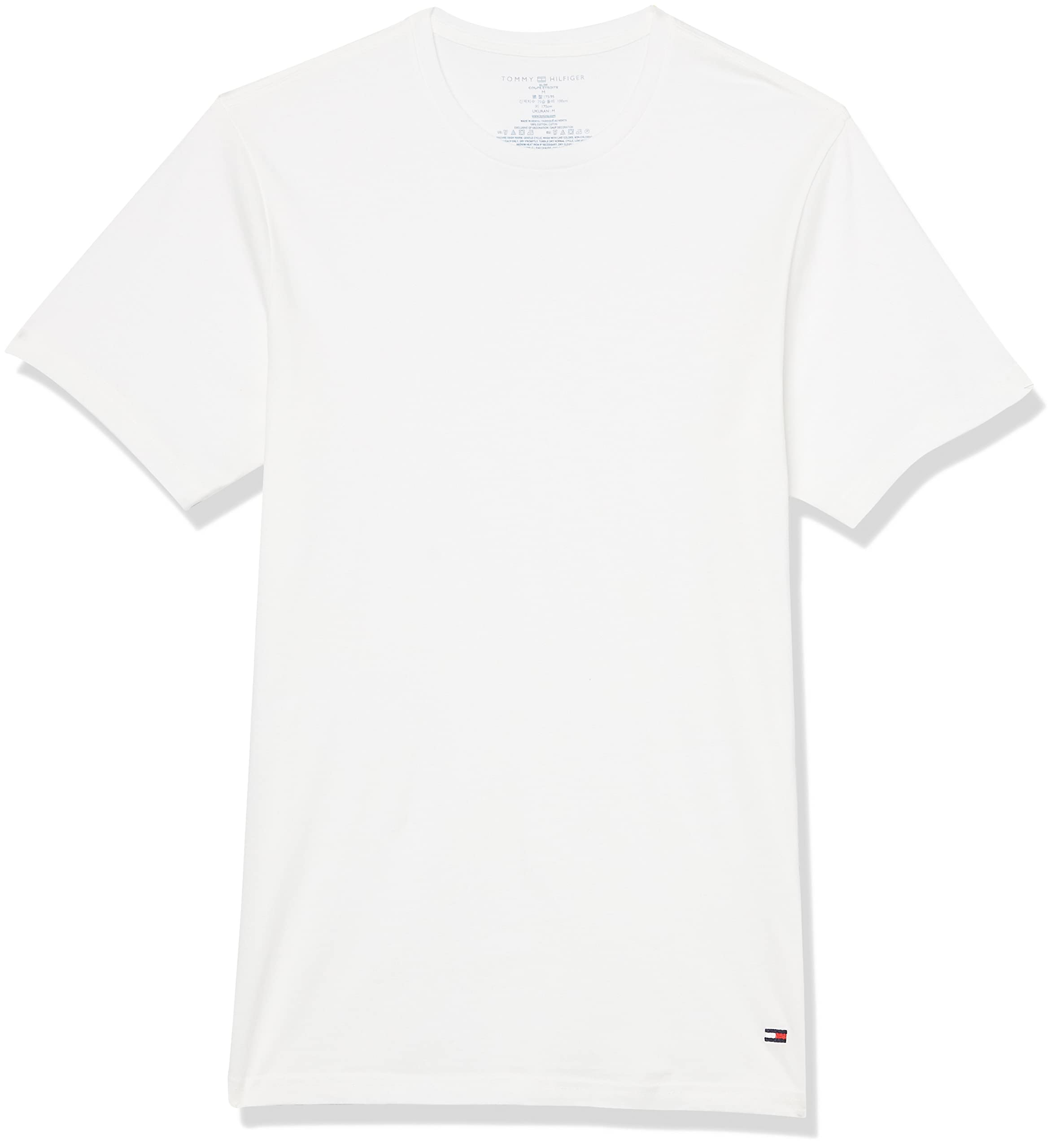 Tommy Hilfiger Men's Cotton Crew Neck Undershirts Multipack - Soft Classic Fit T-Shirts for Everyday Wear & Layering