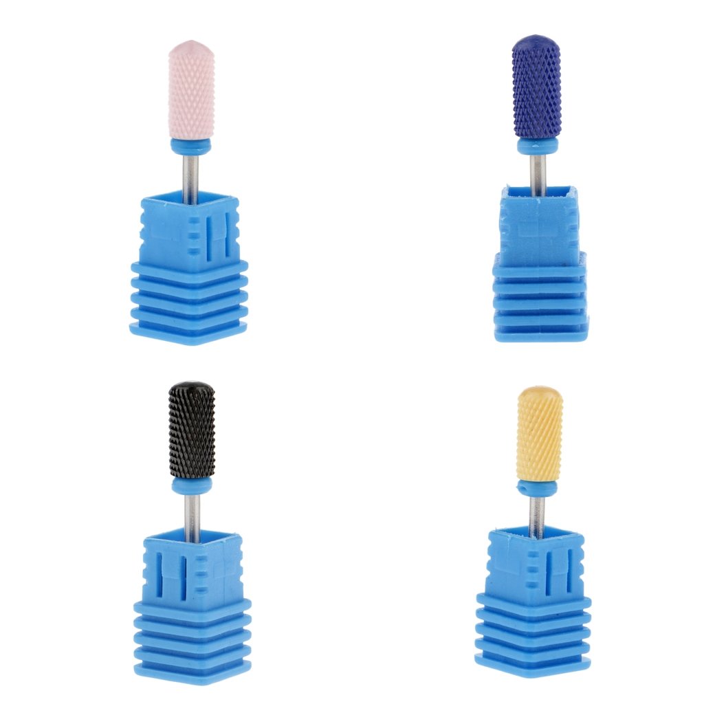 VMS INDIA Professional Ceramic Nail Drill Bits - Medium Grit Manicure & Pedicure Burr Files for Salon & Home Use - Durable Black Nail Art Tools for Acrylic, Gel & Natural Nails
