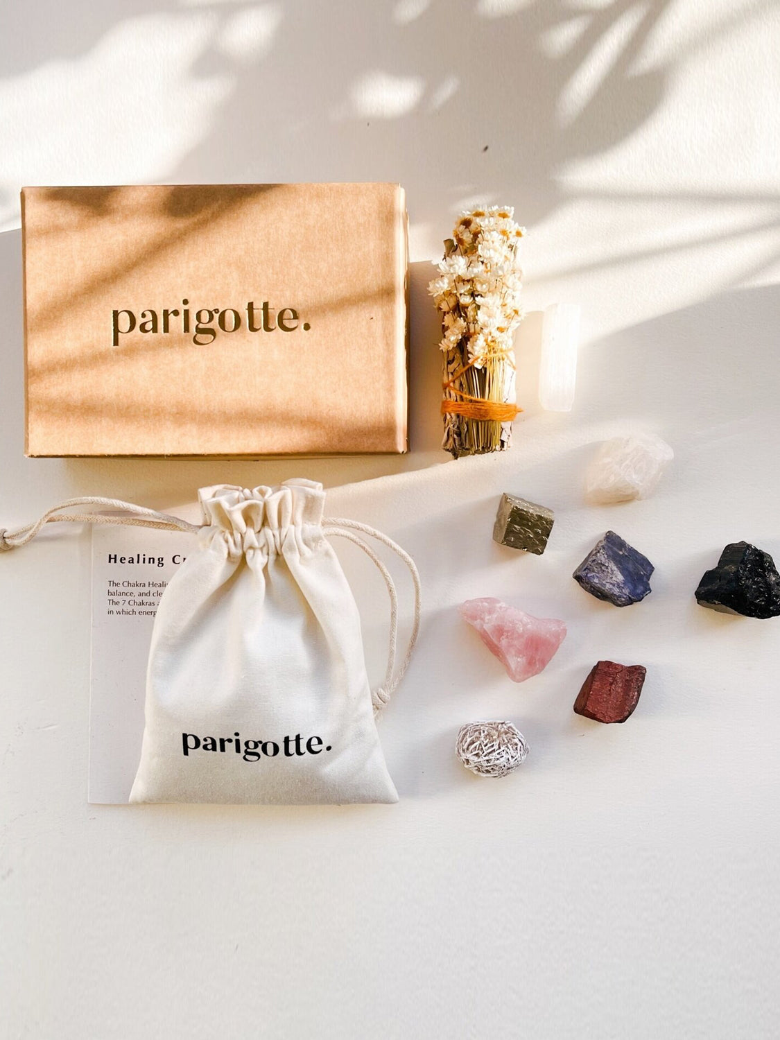 Parigotte Healing Crystals Set - 7 Chakra Stones for Meditation, Reiki & Energy Balancing | Natural Gemstones for Spiritual Healing, Yoga & Home Decor