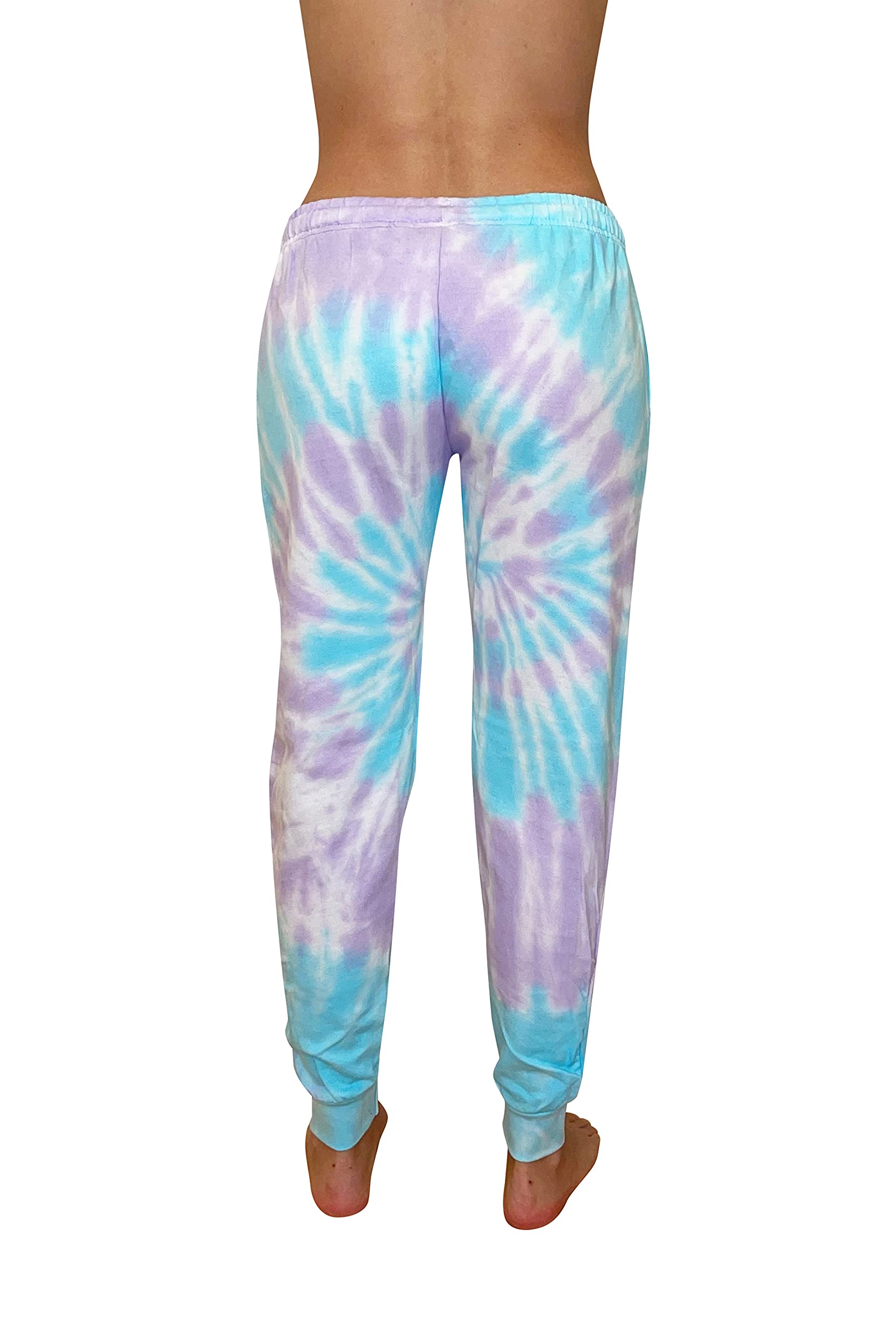 Just Love Loop Terry Tie Dye Jogger Pants for Women - Soft Comfortable Lounge Pants for Yoga, Running, Travel & Home Wear