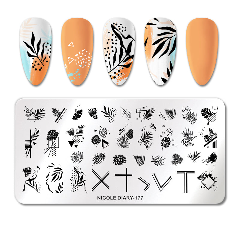 Nicole Diary Nail Stamping Plates Kit - Professional Nail Art Design Templates for DIY Manicure at Home, Salon & Party Use