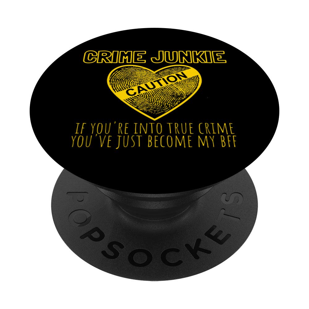 True Crime Podcast Fan Gift - PopSockets Phone Grip & Stand for iPhone, Android Smartphones & Tablets - Perfect for Podcast Lovers, Crime Junkies & Mystery Enthusiasts
