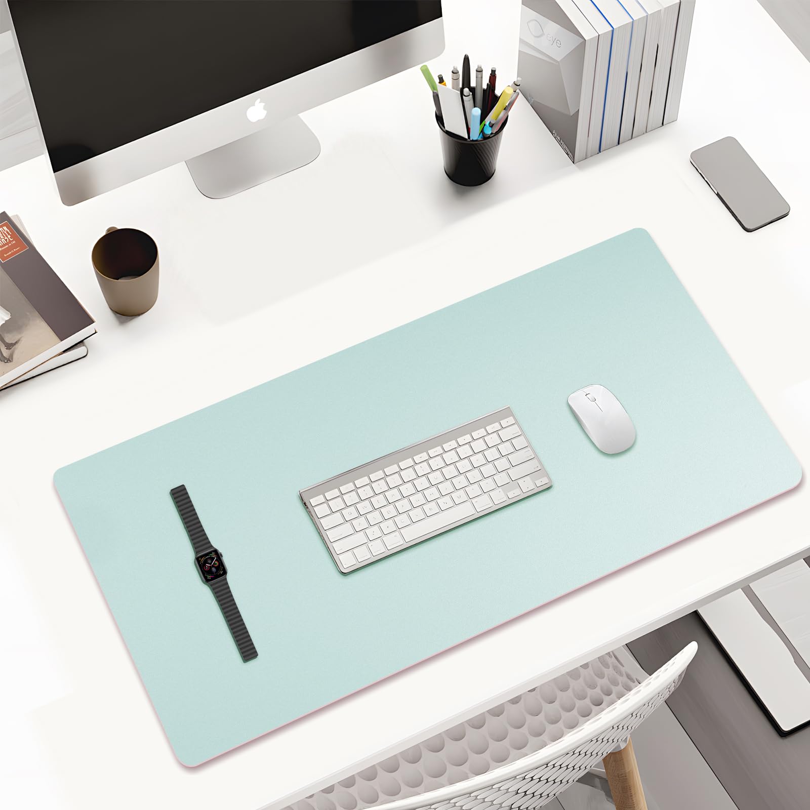 Premium PU Leather Desk Pad Protector - 47.2