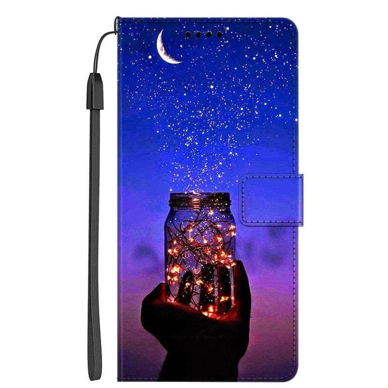 Samsung Galaxy A14 Phone Case - Premium Marble Leather Cover with Shockproof Protection for Daily Use, Work & Travel