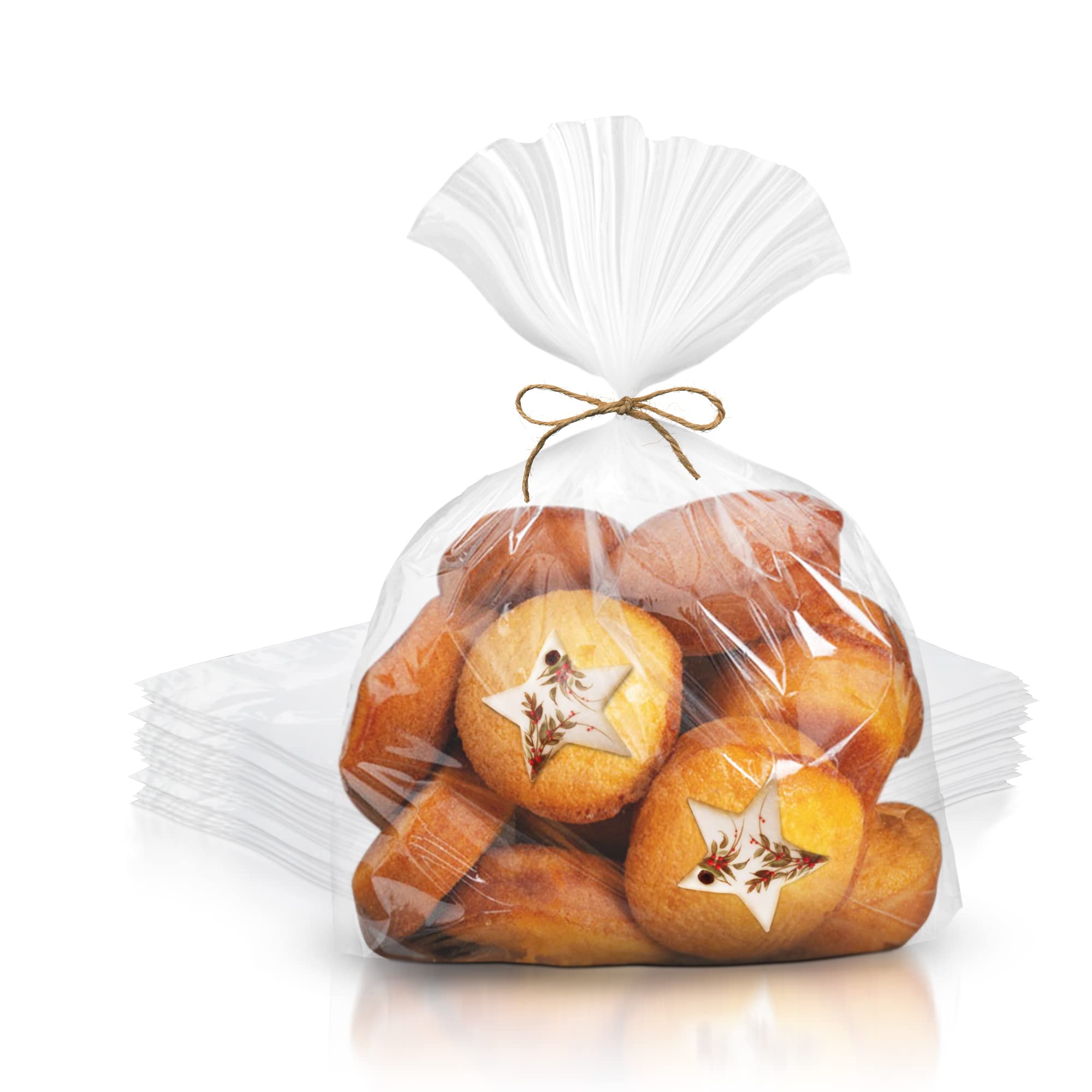1000 Pack Clear Gusseted Plastic Bread Bags 10