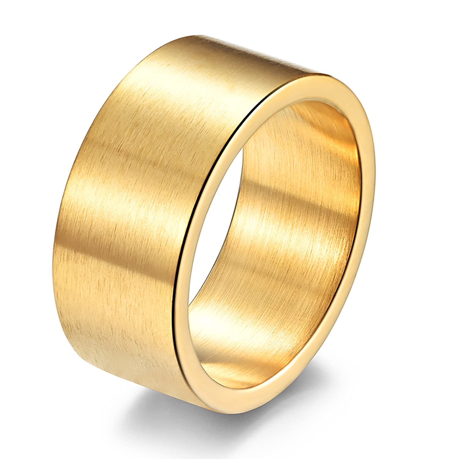 Brushed Stainless Steel Rings for Men & Women - Wedding, Biker & Thumb Rings
