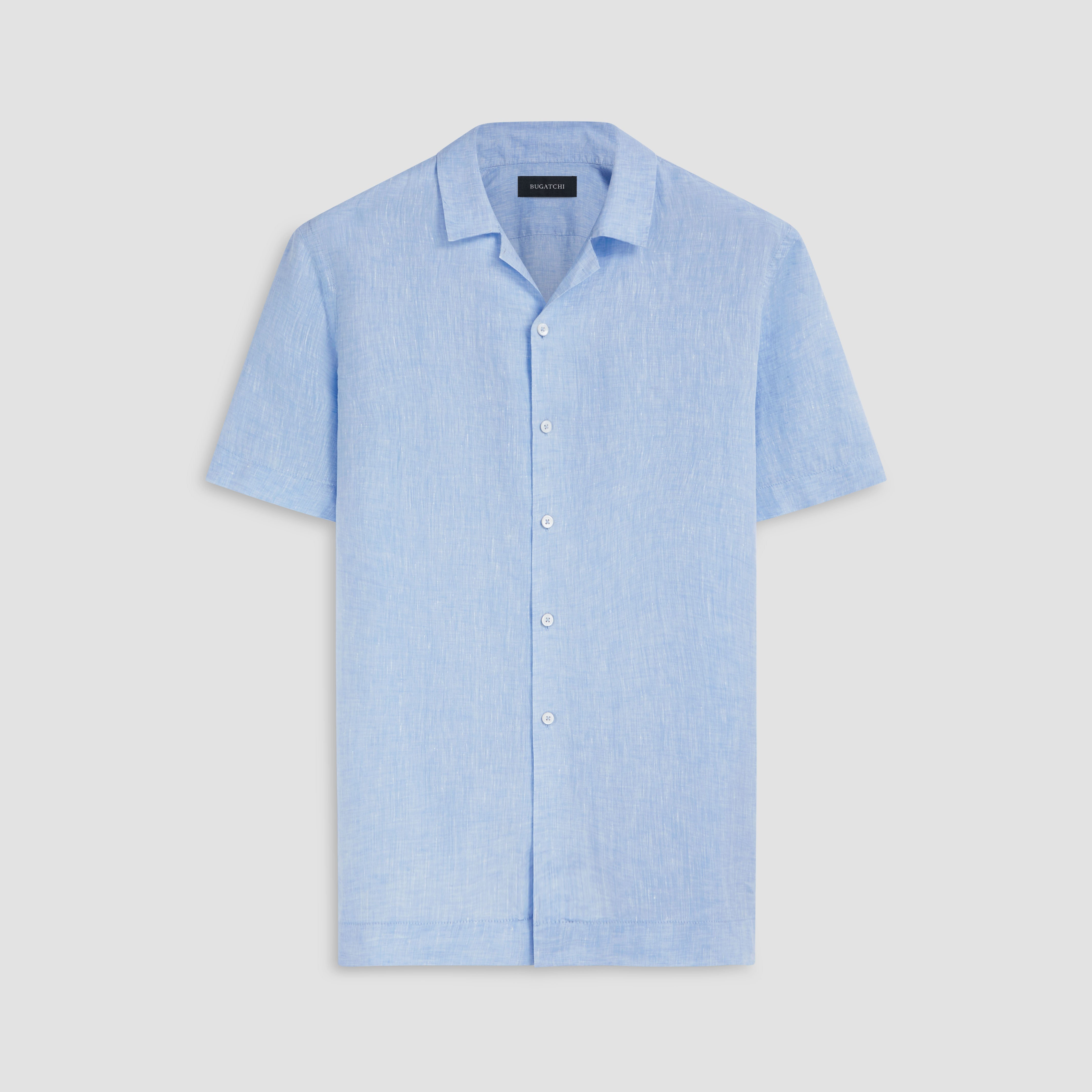Jackson Men's Solid Short Sleeve Linen Shirt - Breathable Summer Casual Button Down Shirt for Outdoor Activities & Beach Vacations