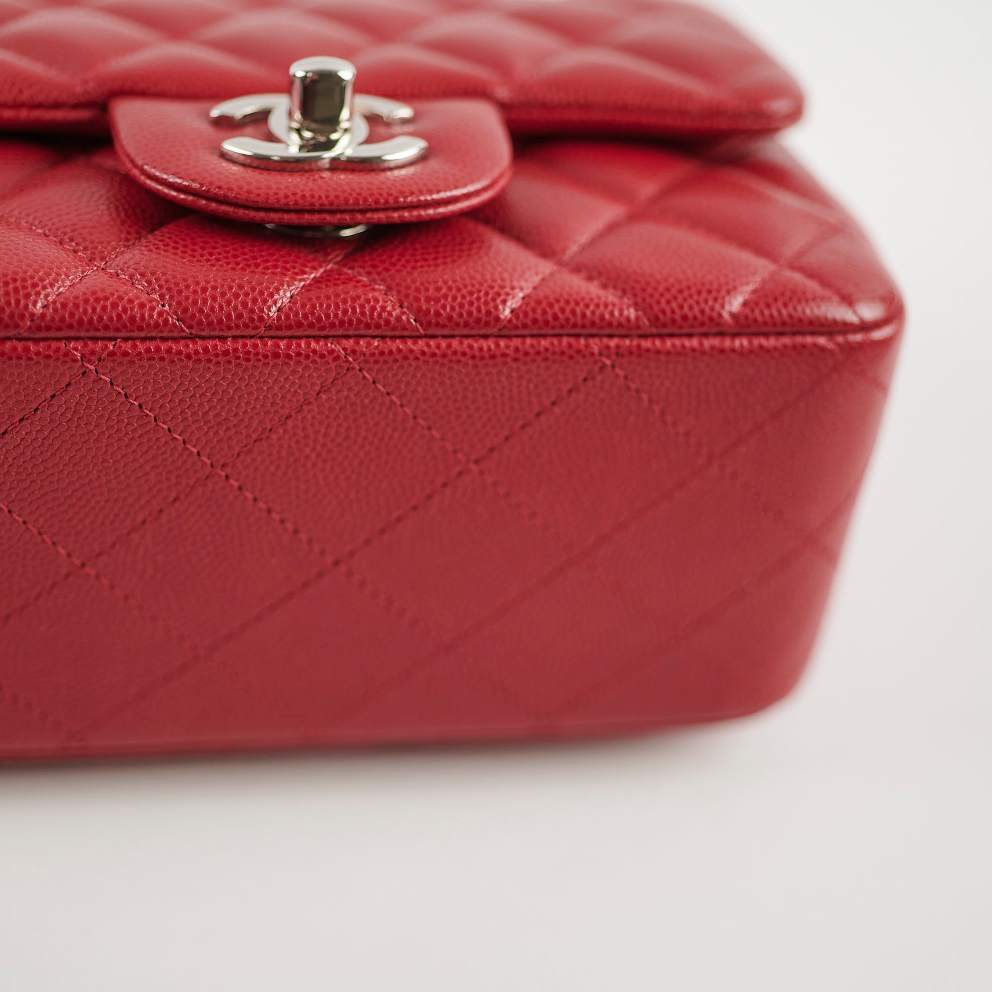 Chanel Mini Square Caviar Leather Red 26 Series Crossbody Bag - Perfect for Evening Parties, Date Nights & Luxury Fashion Accessories