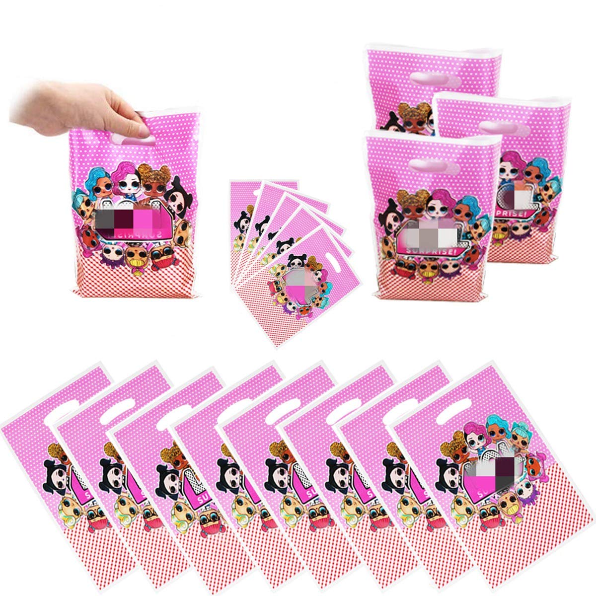 Yurnoet 30 Pack LOL Surprise Themed Party Gift Bags - Cute Birthday Party Supplies & Decorations for Kids, Girls, Baby Showers & Themed Celebrations