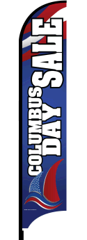 Columbus Day Sale Feather Flag Banner - Lightweight & Durable Outdoor Advertising Flag for Events, Parades, and Store Promotions
