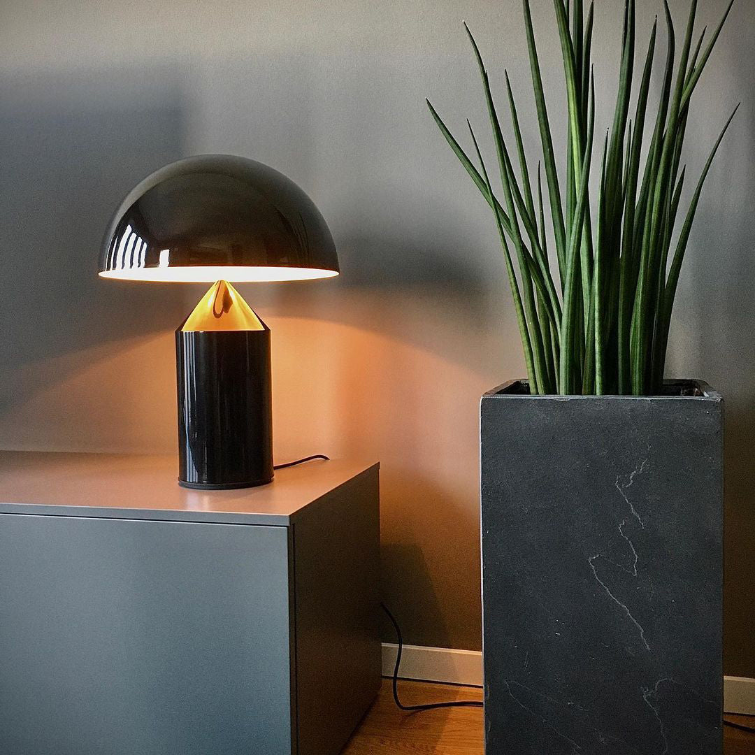 Atollo Metal Table Lamp - Modern LED Desk Lamp for Home & Office, Dimmable Lighting for Bedroom, Living Room, and Study