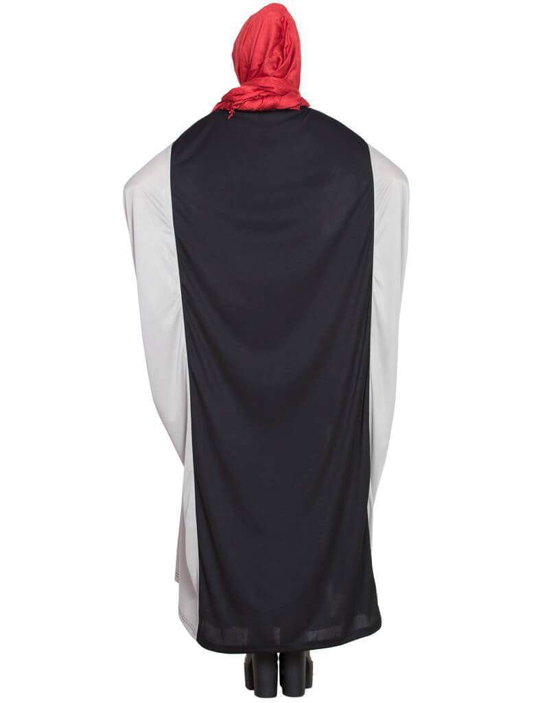 Elegant Arabic Kaftan Style Contrast Black Grey Iranian Abaya Dress - Perfect for Eid, Ramadan & Special Occasions