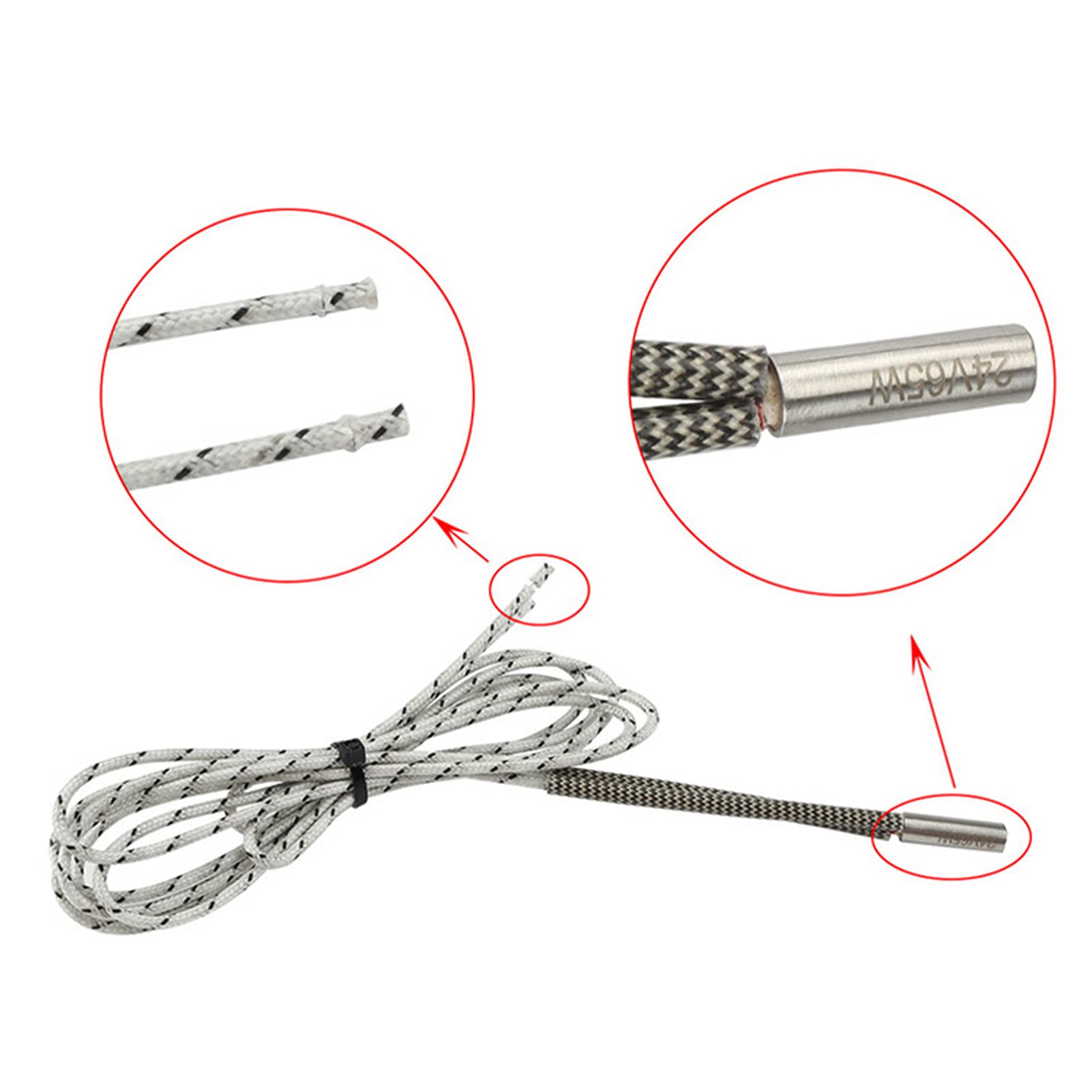 1 Meter 3D Printer Heating Tube with Cartridge Heater Wire - High Temperature Resistant Accessory for 3D Printing, DIY Projects & Home Repairs