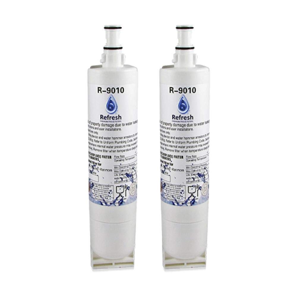 Kenmore 9085 Refrigerator Water Filter Replacement - 2 Pack by Refresh | NSF Certified | Fits Kenmore Elite & Sears Models | Clean Drinking Water for Home & Office Use