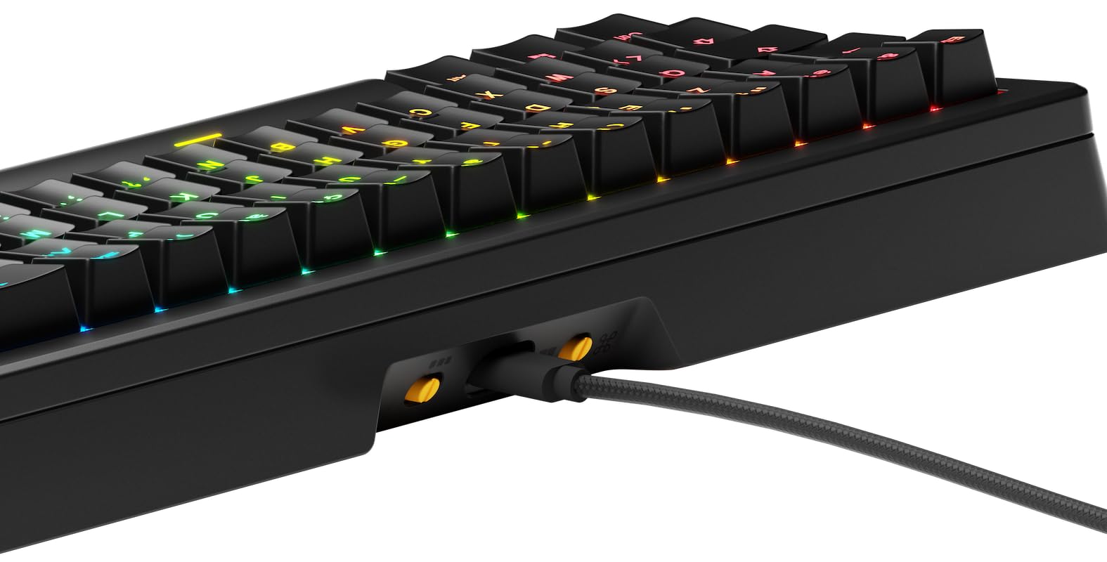 Glorious GMMK 3 65% Compact Custom Mechanical Gaming Keyboard - Hot Swappable 3/5 Pin Switches, Modular Gaskets, Doubleshot PBT Keycaps, Aluminum Plate - French AZERTY Layout (Black) | Perfect for Esports, Office Work & Programming