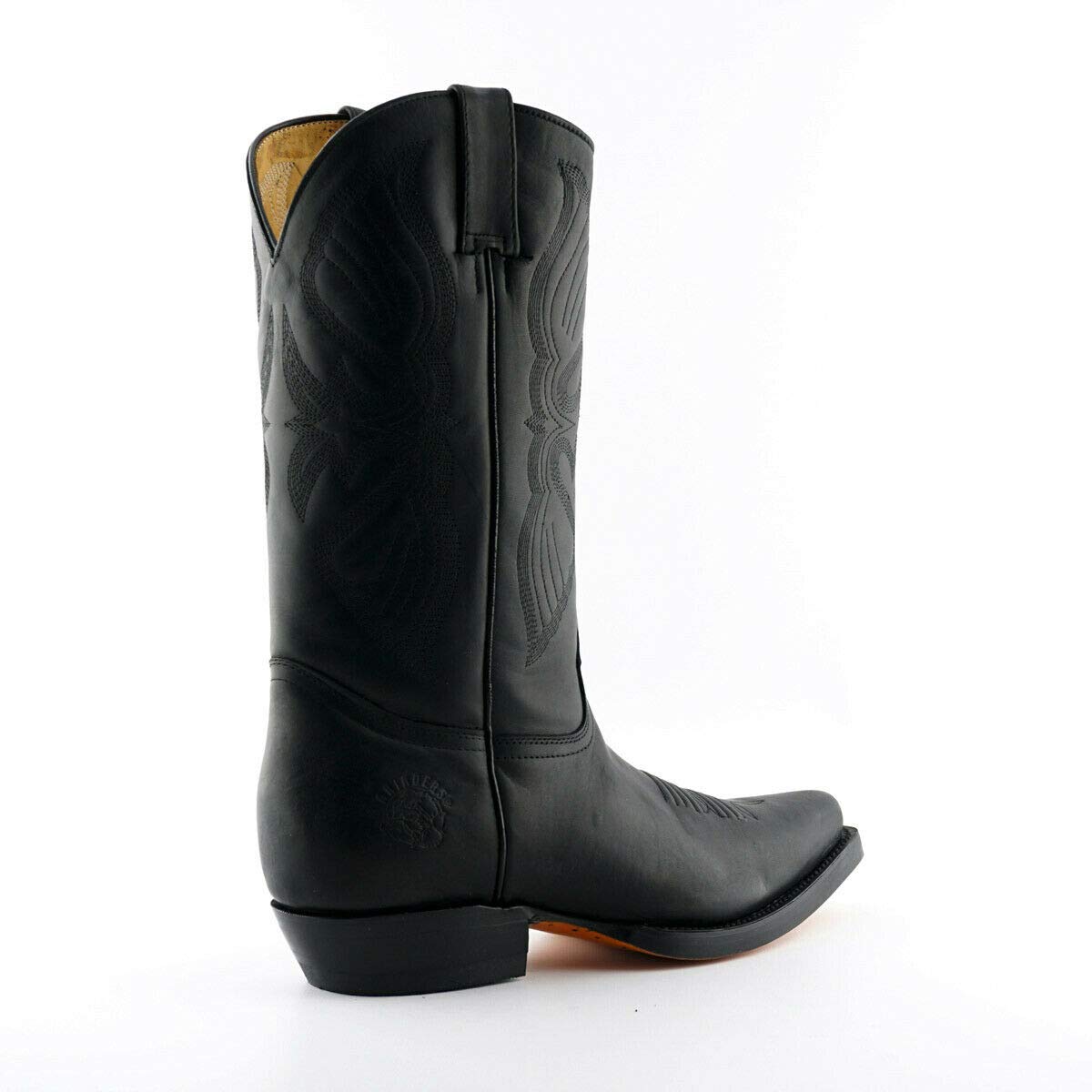 Men's Louisiana Leather Cowboy Boots - Cuban Heel Dancing Boots for Country Western & Line Dancing | Durable Leather Work Boots for Men