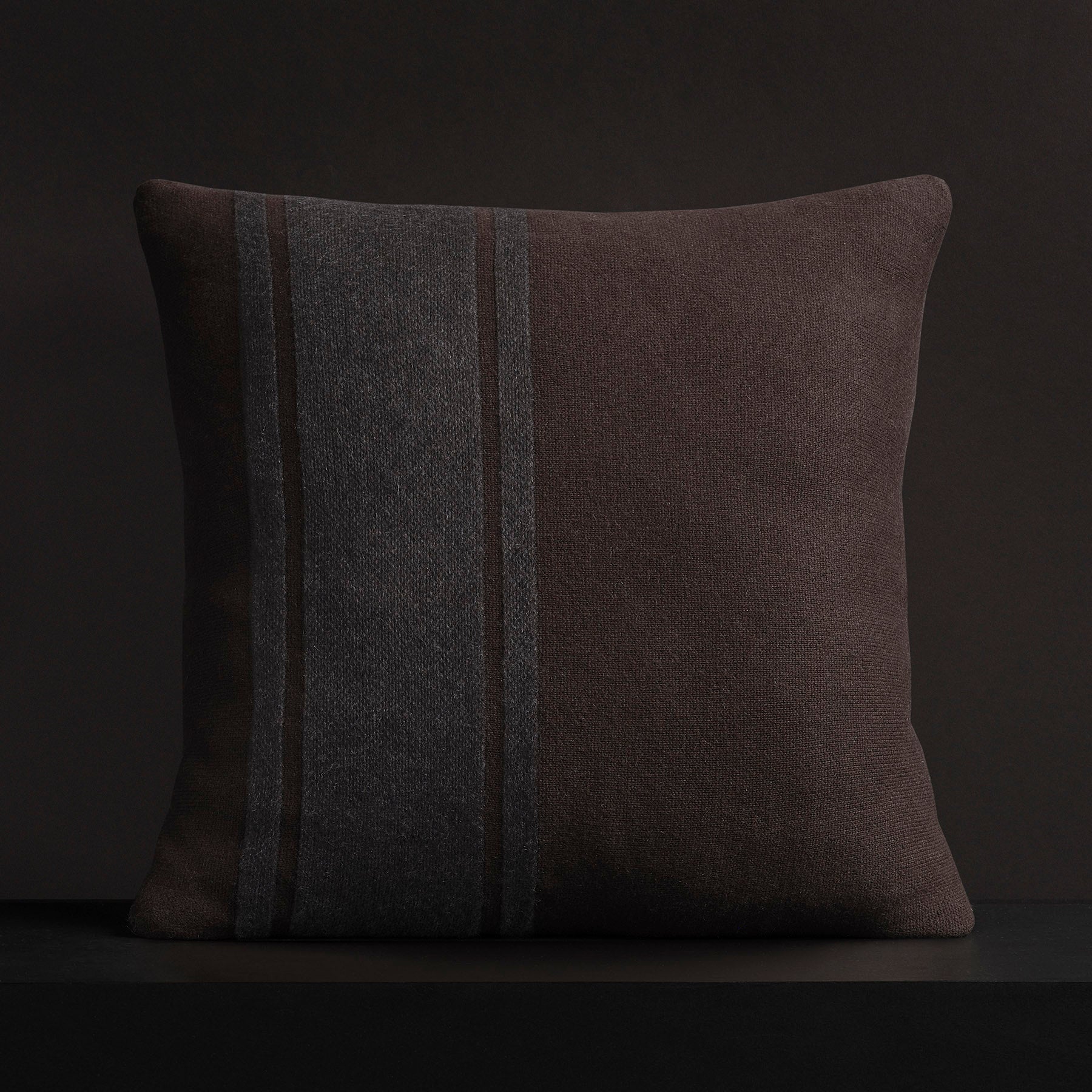 Baja Stripe Sham Pillow Cover - Dark Brown & Charcoal - Soft & Durable Cotton Bedding for Boho & Coastal Home Decor
