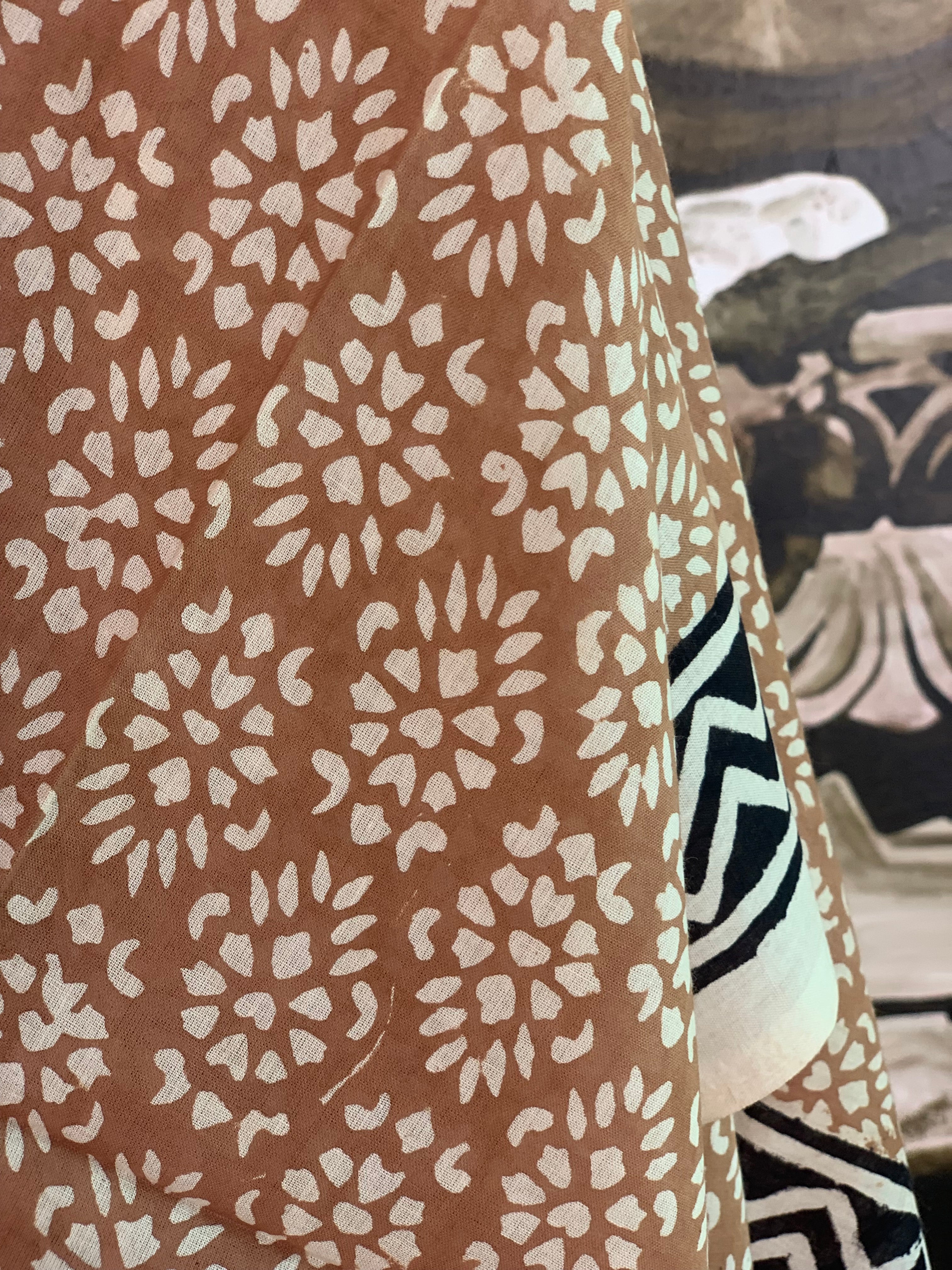 Large Size Block Print Sarong or Pareo - New Collection for Beach, Pool & Summer Vacations