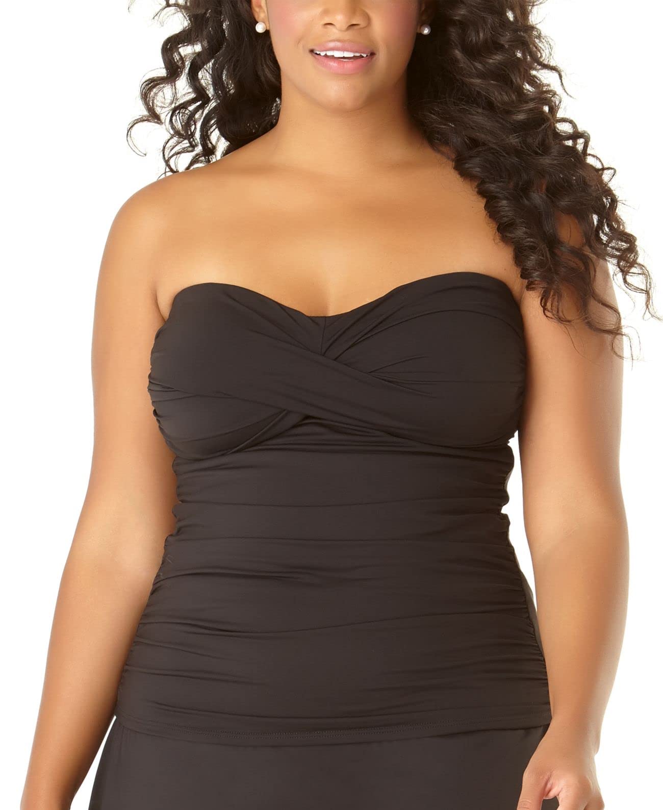 Plus Size Live in Color Twist Bandini Top - Stylish & Comfortable Women's Casual Tunic for Everyday Wear | Perfect for Work, Outings & Relaxing at Home