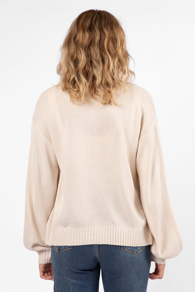 All We Have Beige Button Front Cardigan for Women - Cozy Knit Sweater with Front Pockets | Perfect for Fall Layering, Office Wear & Casual Outfits