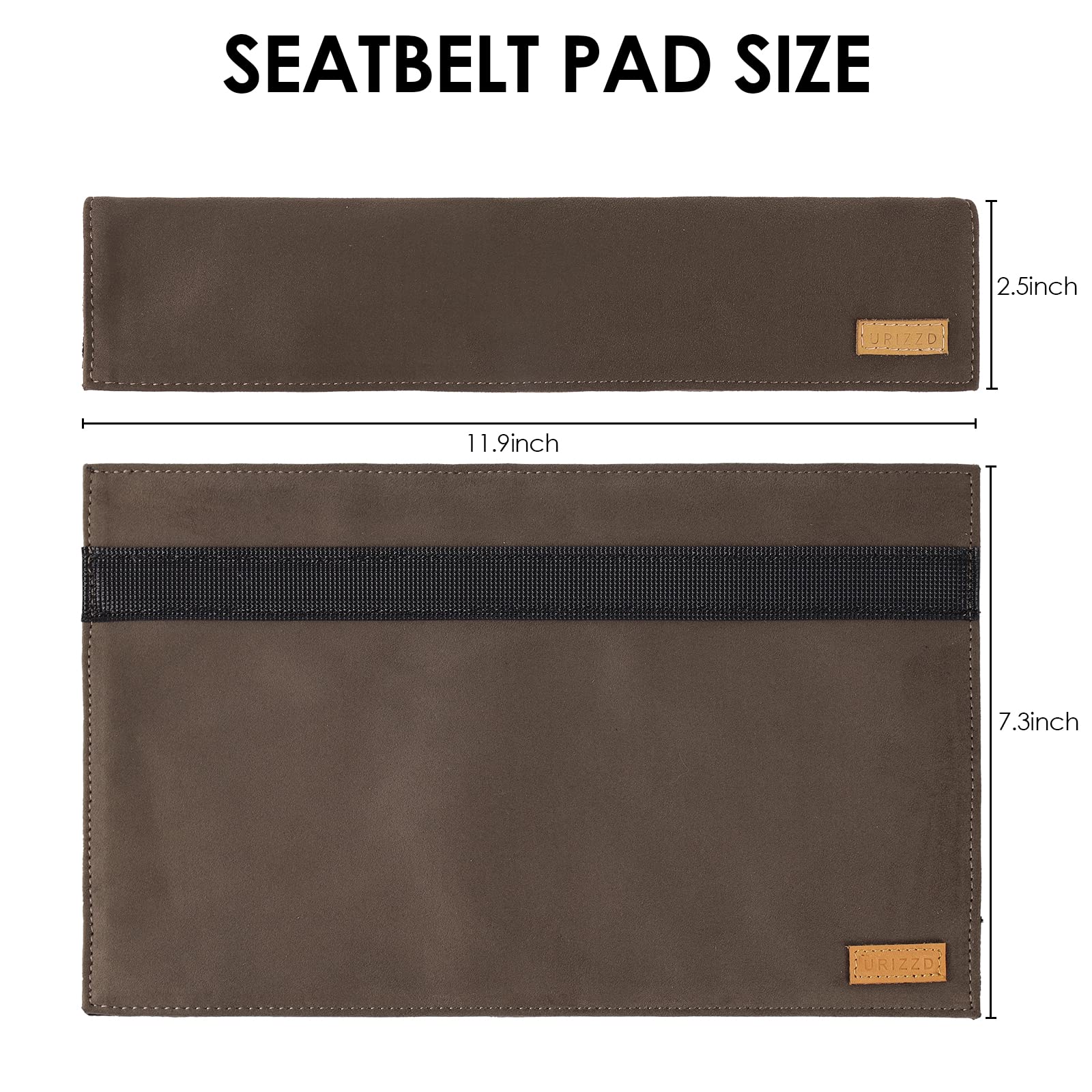 2 PCS Premium Leather Car Seatbelt Covers for Adults - Soft Shoulder Pad Protector for Women & Men - Comfortable Driving Accessories for Long Trips & Daily Commute (Mocha Brown)