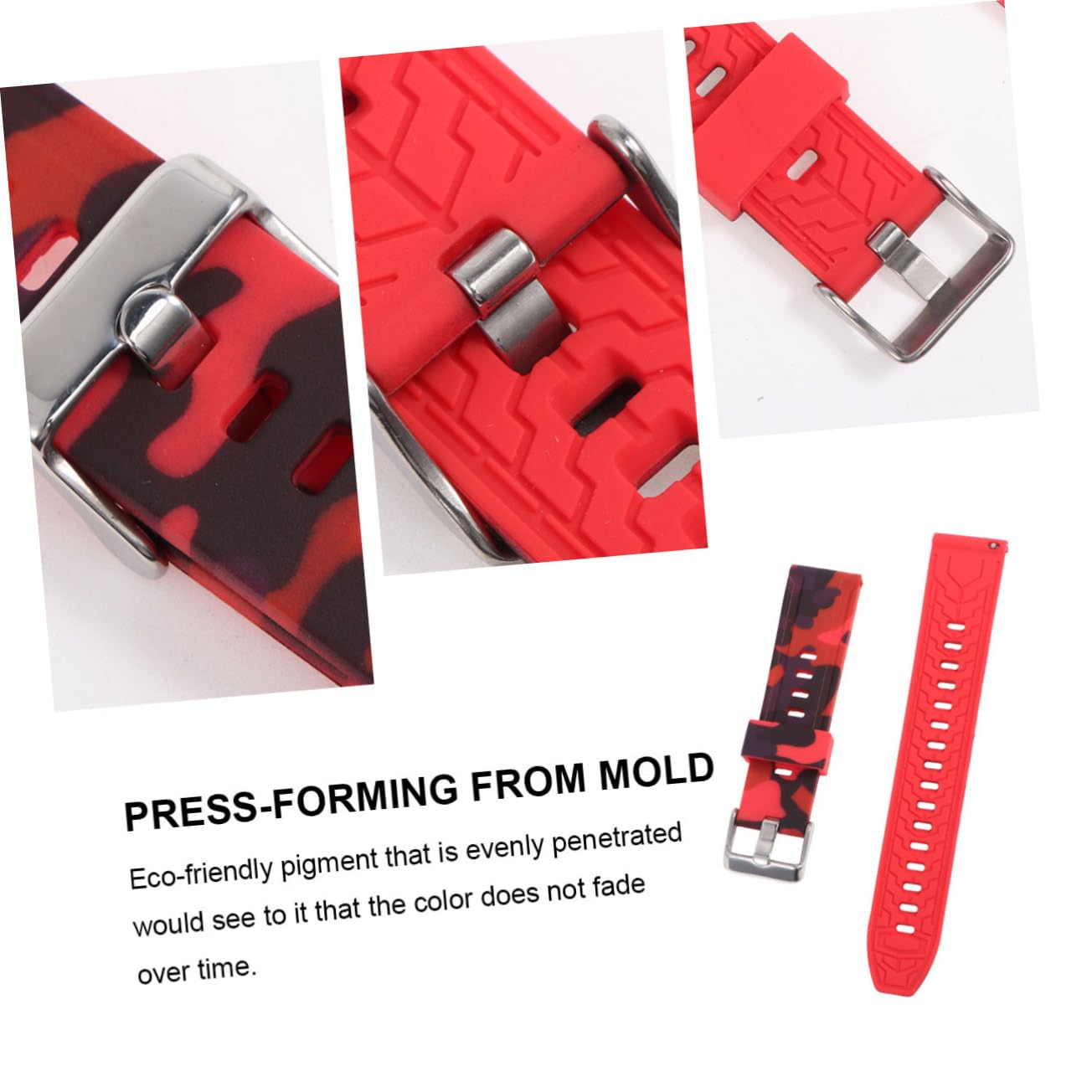 UKCOCO Camouflage Silicone Watch Band - Durable Replacement Strap for Smartwatches & Fitness Trackers - Perfect for Outdoor, Sports & Military Use