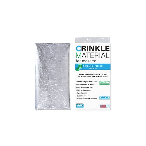 Commercial Grade Crinkle Paper Plastic Film - 1 Sq Yard | Add Texture & Noise to Baby Toys | Safe, Non-Toxic Crinkle Sound Material for DIY Sensory Toys, Pet Enrichment & Gift Wrapping