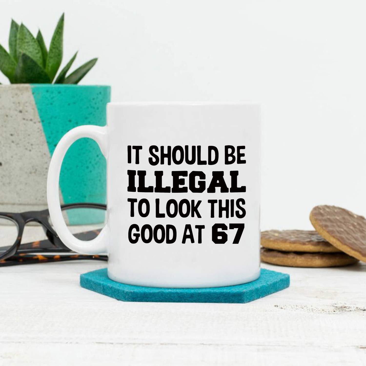 67th Birthday Gifts for Women 1952 - Funny 11oz Coffee Mug for Mom, Wife, Friend, Sister, Her, Colleague | Perfect for Office Use, Home Decor & Special Occasions