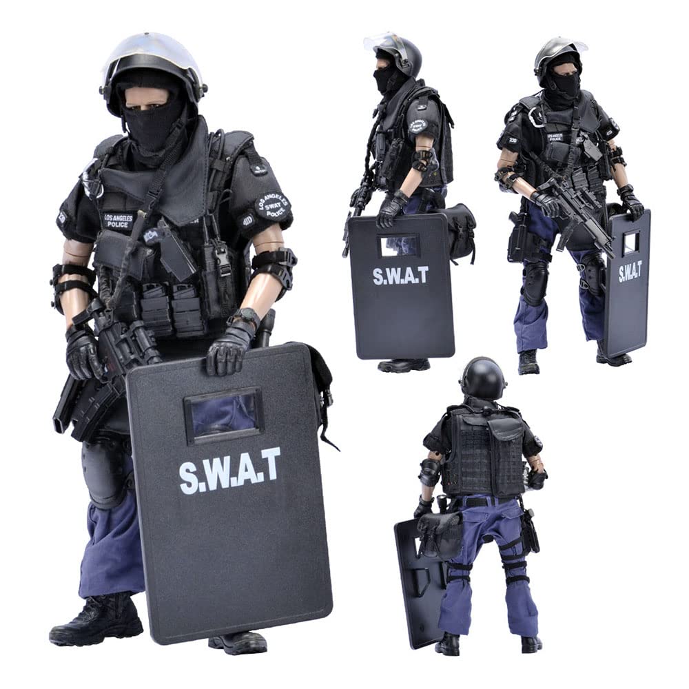 12 Inch SWAT Soldier Action Figure Set with Accessories - Military Collectible Toy for Boys & Adults - Perfect for Display, Gifting, and Role-Playing Scenes