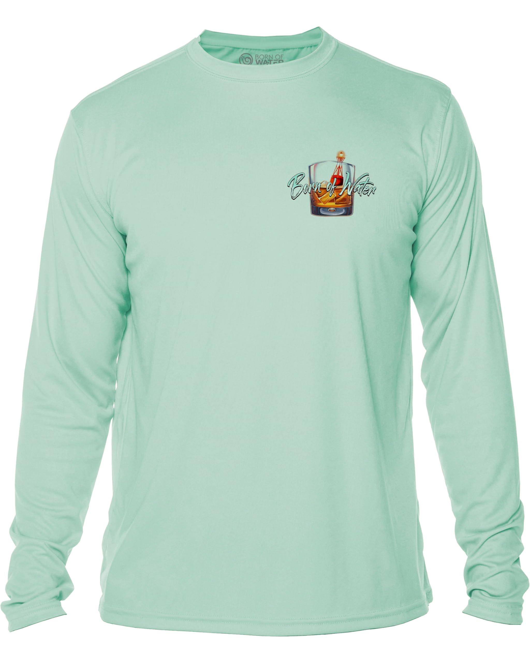 **UV Protection Long Sleeve Shirt for Men - Dive Bar T-Shirt - UPF Sun Shirt for Outdoor Activities, Fishing, Hiking & Beach**