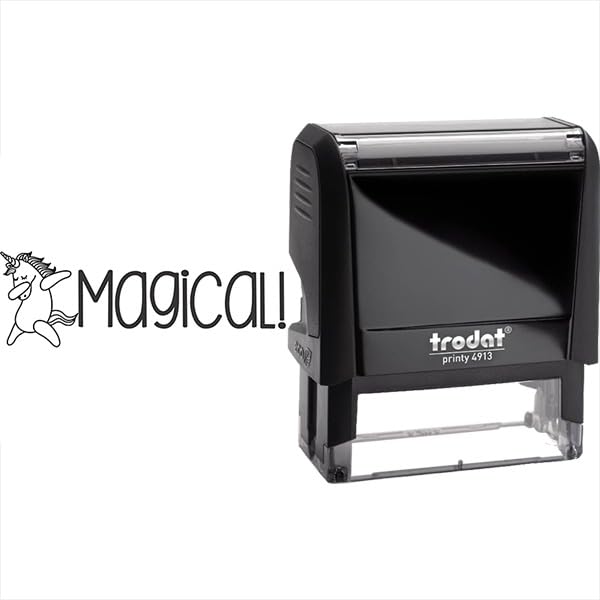 Custom Self-Inking Teacher Stamps - 49 Fun Grading Stamp Designs with Motivational Phrases | Perfect for Classroom, Homework & Library Book Marking | Large Magical Teacher Stamp Set for Elementary Educators
