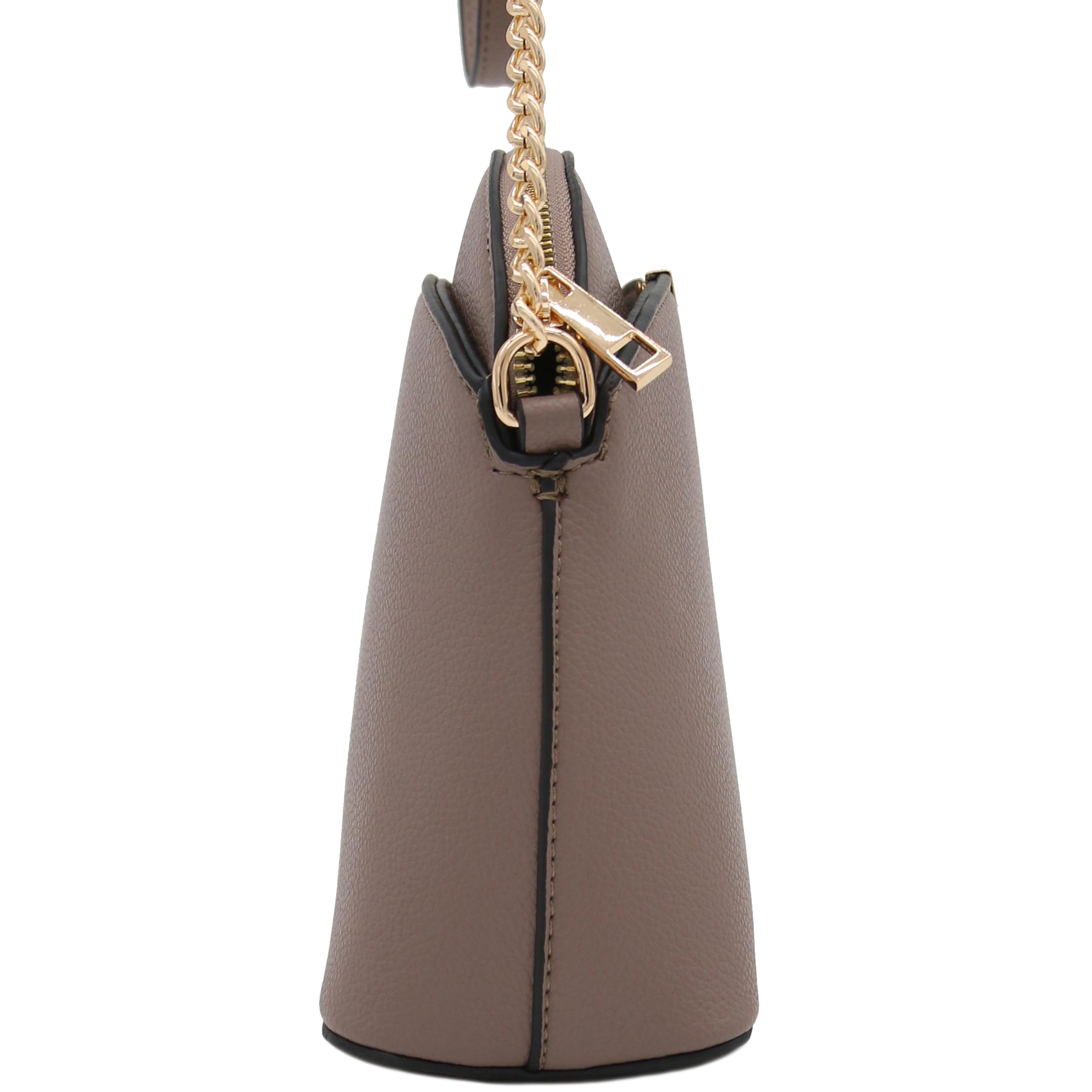 Stylish Faux Leather Mini Dome Crossbody Bag with Chain Strap - Perfect for Women's Casual Outfits, Date Nights & Travel Accessories