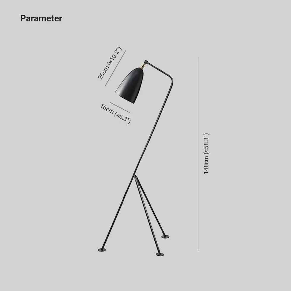 Minimalist Slanted Tripod Floor Lamp - Modern Adjustable Standing Light for Living Room, Bedroom & Office Decor